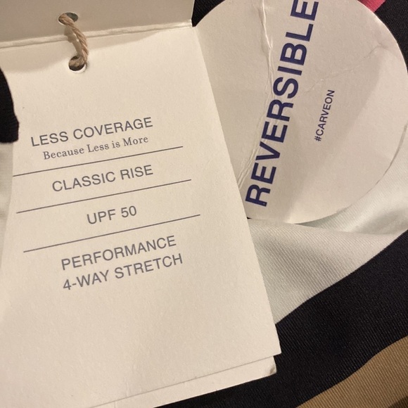 Carve Designs Bikini Bottoms NWT Elba Reversible Broadstripe and Black XS - Picture 8 of 10